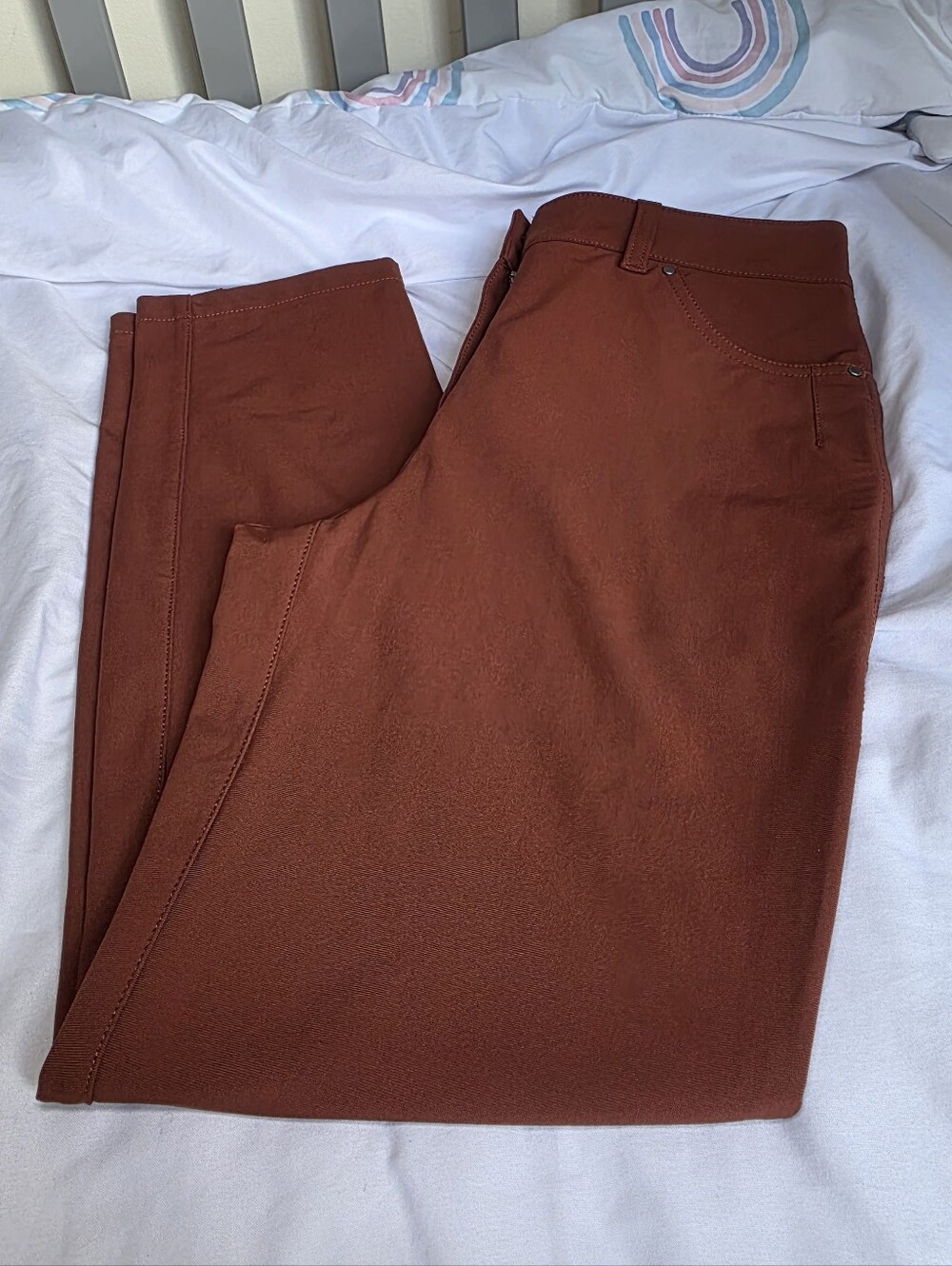 lululemon athletica Womens Burnt Orange Office Utility Skinny Pants Size 4